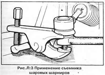 2. Отверните гайку от шарового пальца наконечника…