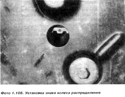 23. Вращать распределительный вал, чтобы насечка…