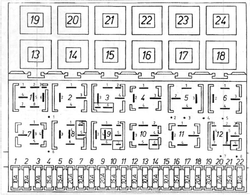 Схема предохранителей фольксваген т2