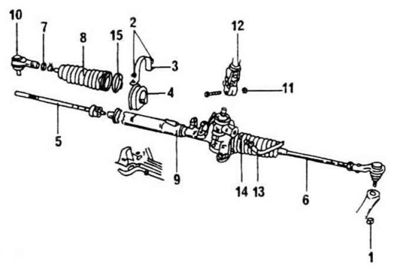 Рулевая рейка пассат б3 с гур схема - 98 фото