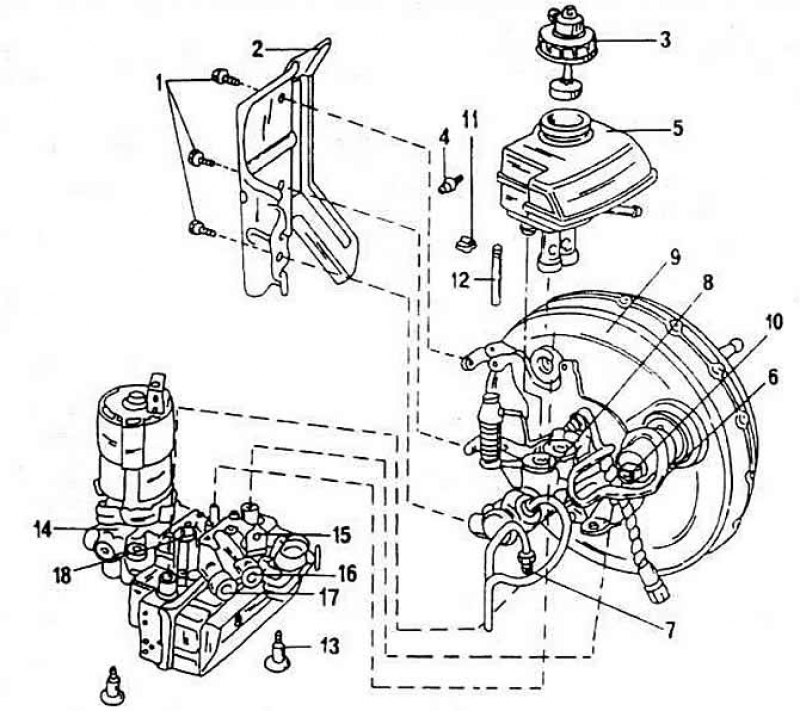 Схема тормозной системы фольксваген т4