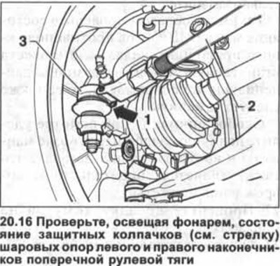 16. Проверьте, освещая фонарем, состояние…