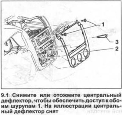 1. Снимите или отожмите центральный дефлектор,…
