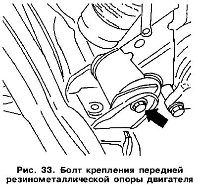 При помощи троса захватите двигатель и выведите…