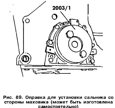 При установке переднего сальника на коленчатый…