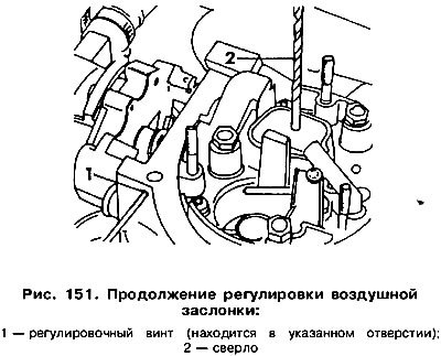 Между воздушной заслонкой и корпусом вставьте…