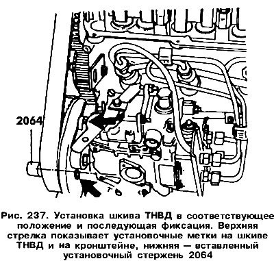 Проверните шкив насоса так, чтобы метки на нем и…