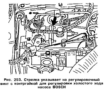 Регулировочный винт частоты вращения холостого…
