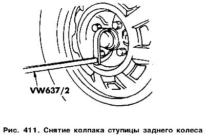 Снимите колесо и крышку ступицы, воспользовавшись…