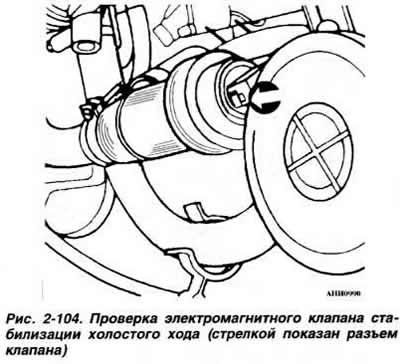 Включить зажигание. Если клапан стабилизации…