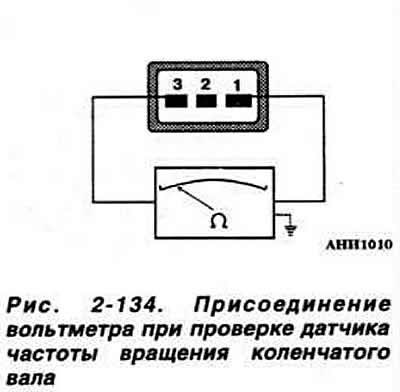 Выключить зажигание. Разъединить разъем датчика…