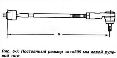 Перед установкой левой рулевой тяги проверить…