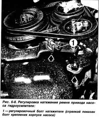 Ослабить болт крепления корпуса насоса (рис.…