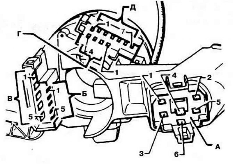 Схема замка зажигания пассат б5