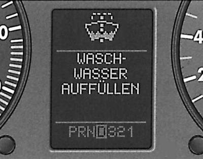 Текстовое сообщение: «WASCHWASSER AUFFULLEN»…