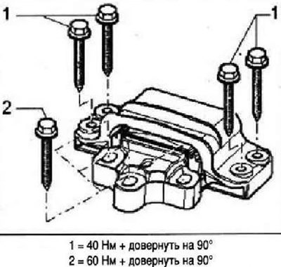 Опора коробки передач