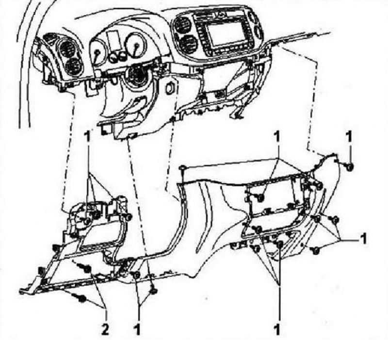 Фольксваген тигуан как разобрать панель