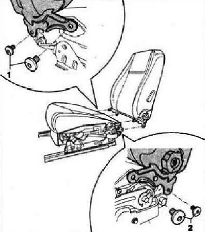 как снять передние сиденья на фольксваген пассат б5