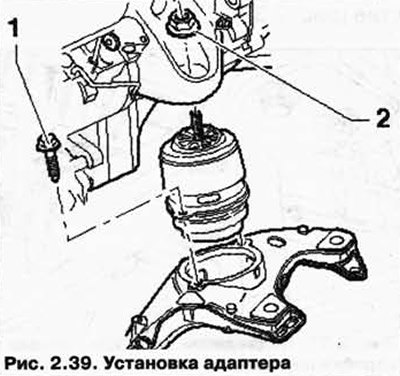Вставить в траверсу 10-222А адаптер 10-222А/16…