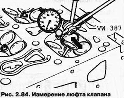 Определите люфт при покачивании клапана (рис.…