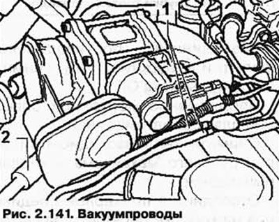 Отсоедините вакуумопроводы 1 вакуумного…