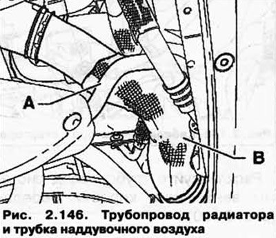 Снимите соединительную трубку наддувочного…