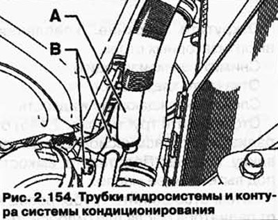 Откройте хомут и извлеките трубку гидросистемы А.…