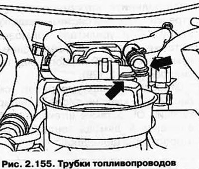 Снимите топливопроводы (см. рис. 2.155) с…
