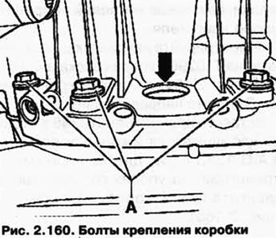 Через отверстие в масляном поддоне (рис. 2.160)…