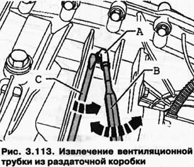 Двигать вентиляционную трубку А в направлении…