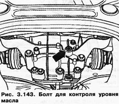 Выкрутите болт для контроля уровня масла (рис.…