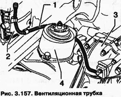Вентиляционная трубка 1 проходит от передней…