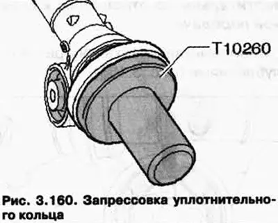 Запрессуйте новое уплотнительное кольцо до упора…