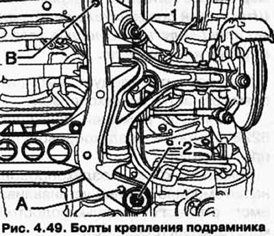 Снимите болты 2 (рис. 4.49).