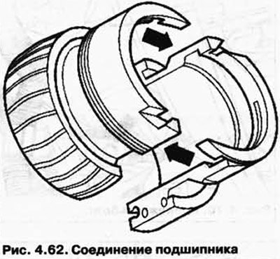 Установите половины подшипника на стабилизатор…