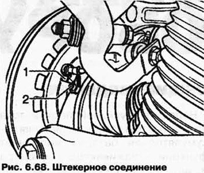 Разъедините штекерное соединение 1 кабеля датчика…