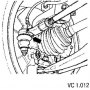 Проверка наконечников поперечной рулевой тяги