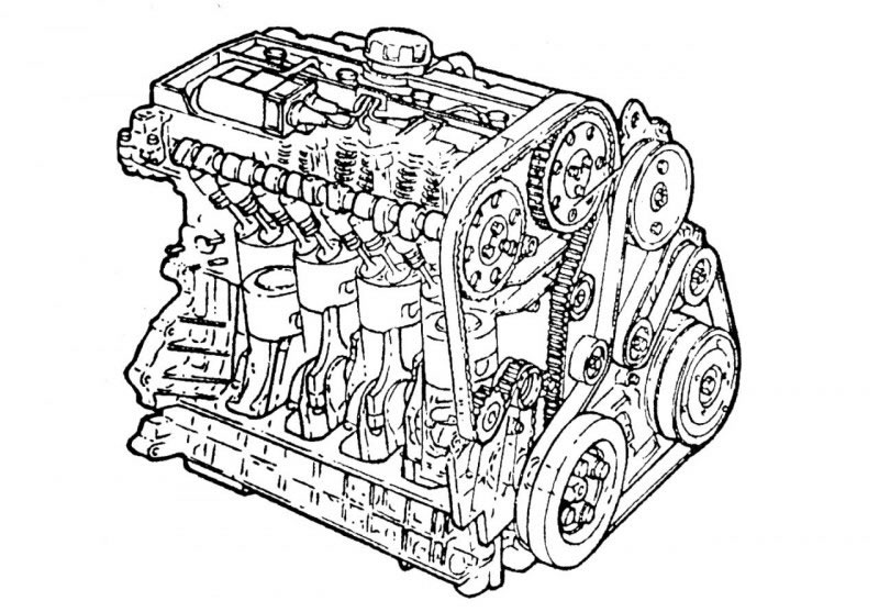 Двигатель картинка схема