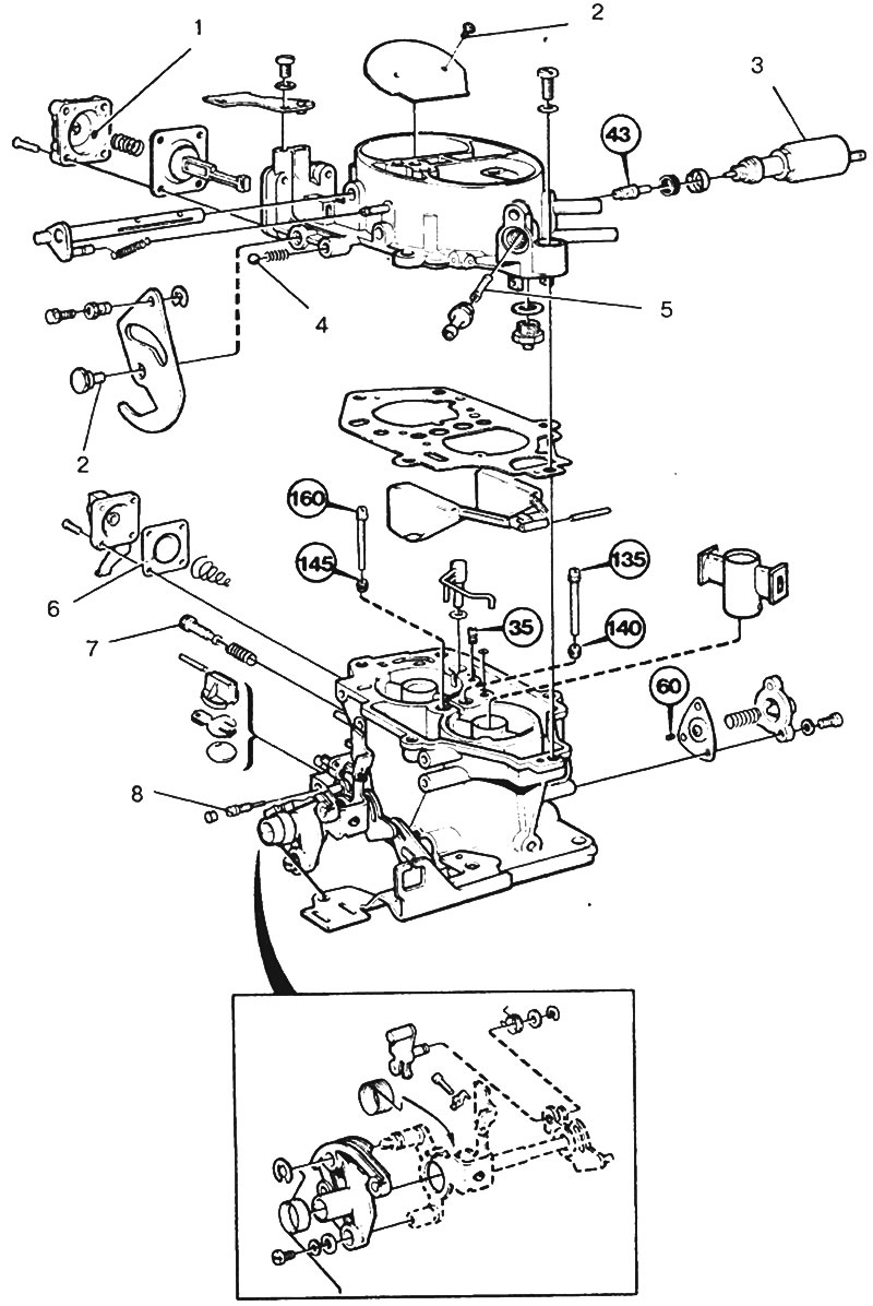 Рис. 3.77. Карбюратор Solex Cisac (В200К): 1.…