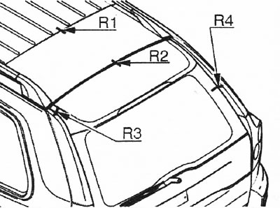 R1 = 4,0 мм; R2 = 4,8 мм; R3= 1,6 мм; R4 = 4,0 мм